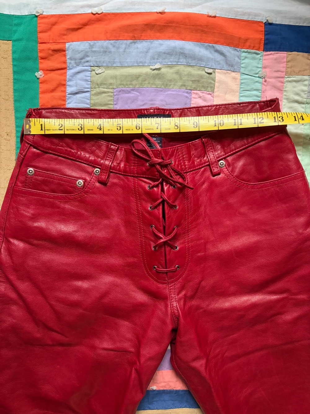 Vintage Nautica Leather Lace-Up Pants
